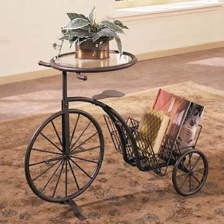 Antique Rust Tricycle Table